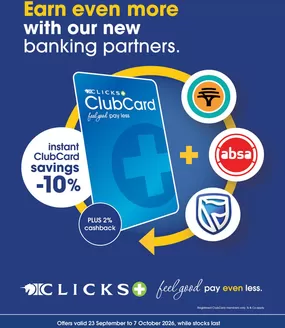 Clicks catalogue | Feel good pay even less. | 2026-09-25T00:00:00.000Z - 2026-10-07T00:00:00.000Z