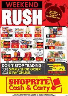 Shoprite catalogue in Ibhayi | Shoprite weekly specials | 2026-09-22T00:00:00.000Z - 2026-09-28T00:00:00.000Z