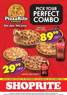 Shoprite catalogue | Shoprite Pizzarite Deals Macassar 25 September - 25 October | 2026-09-24T00:00:00.000Z - 2026-10-25T00:00:00.000Z