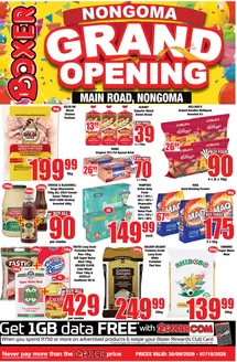 Boxer catalogue | Nongoma 2 Grand Opening | 2026-09-30T00:00:00.000Z - 2026-10-07T00:00:00.000Z