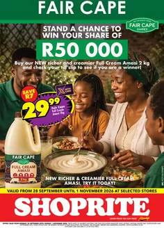 Shoprite catalogue in Kleinmond | Shoprite weekly specials | 2026-09-27T00:00:00.000Z - 2026-11-01T00:00:00.000Z