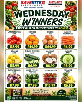 Saverite catalogue | Wednesday Winners | 2026-09-30T00:00:00.000Z - 2026-09-30T00:00:00.000Z