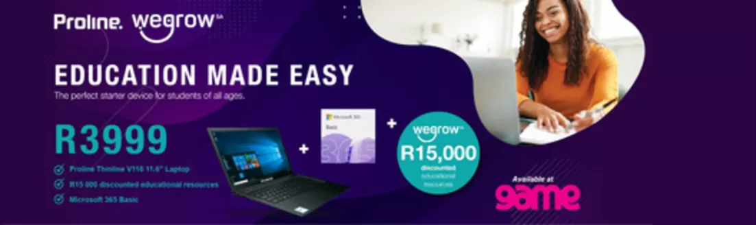 Proline catalogue in Fochville | Education Made Easy | 2026-09-30T00:00:00.000Z - 2026-10-14T00:00:00.000Z