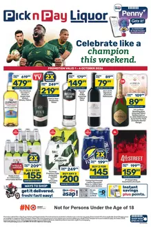 Pick n Pay catalogue in Johannesburg | Pick n Pay Weekend Liquor Specials | 2026-10-01T00:00:00.000Z - 2026-10-04T00:00:00.000Z