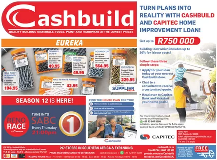 Cashbuild catalogue in Moruleng | Great discounts on selected products | 2026-10-01T00:00:00.000Z - 2026-10-18T00:00:00.000Z