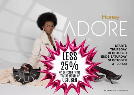 Honey Fashion Accessories catalogue in Heidelberg (Western Cape) | Honey Adore 2026 Less 25 | 2026-10-01T00:00:00.000Z - 2026-10-31T00:00:00.000Z