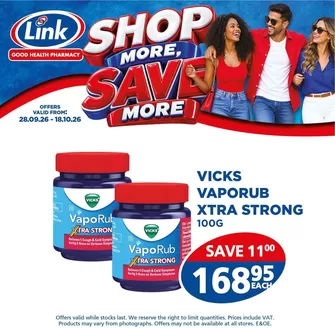 Link Pharmacy catalogue | Great offer for bargain hunters | 2026-09-28T00:00:00.000Z - 2026-10-18T00:00:00.000Z