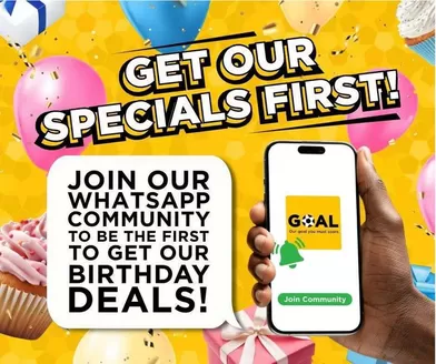 Goal Supermarket catalogue | Goal Supermarket weekly specials | 2026-10-05T00:00:00.000Z - 2026-10-19T00:00:00.000Z