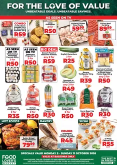 Food Lover's Market catalogue | Bassonia - 5 - 11 October 2026 | 2026-10-04T00:00:00.000Z - 2026-10-11T00:00:00.000Z