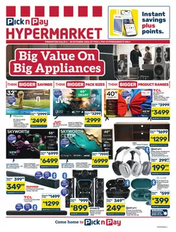 Pick n Pay Hypermarket catalogue | Hypermarket Audio and Large Specials | 2026-10-05T00:00:00.000Z - 2026-10-18T00:00:00.000Z
