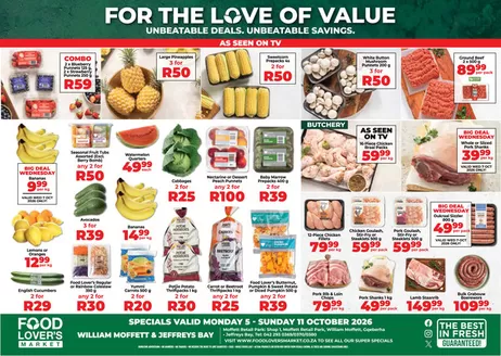 Food Lover's Market catalogue in Roodepoort | Eastern Cape - 5 - 11 October 2026 | 2026-10-04T00:00:00.000Z - 2026-10-11T00:00:00.000Z