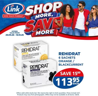 Link Pharmacy catalogue | Exclusive deals for our customers | 2026-09-28T00:00:00.000Z - 2026-10-18T00:00:00.000Z