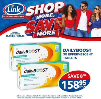 Link Pharmacy catalogue | Our best deals for you | 2026-09-28T00:00:00.000Z - 2026-10-18T00:00:00.000Z