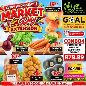 Goal Supermarket catalogue in Volksrust | Exclusive deals for our customers | 2026-10-15T00:00:00.000Z - 2026-10-18T00:00:00.000Z
