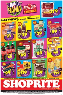 Shoprite catalogue in Hennenman | Shoprite Rand a Rama Hazyview 14 October - 18 October | 2026-10-13T00:00:00.000Z - 2026-10-18T00:00:00.000Z