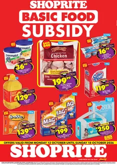 Shoprite catalogue in Midrand | Shoprite Basic Food Subsidy Savings Gauteng 12 October - 18 October | 2026-10-11T00:00:00.000Z - 2026-10-18T00:00:00.000Z