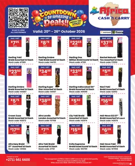 Africa Cash & Carry catalogue in Port Shepstone | Tuesday Promo | 2026-10-20T00:00:00.000Z - 2026-10-26T00:00:00.000Z