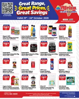 Africa Cash & Carry catalogue in Port Shepstone | Monday Promo | 2026-10-19T00:00:00.000Z - 2026-10-24T00:00:00.000Z