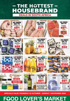 Food Lover's Market catalogue in Port Shepstone | House Brand Eastern Cape 22 October 1 November 2026 | 2026-10-21T00:00:00.000Z - 2026-11-01T00:00:00.000Z