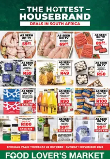 Food Lover's Market catalogue in Port Shepstone | House Brand - Ottery - 22 October - 1 November 2026 | 2026-10-21T00:00:00.000Z - 2026-11-01T00:00:00.000Z