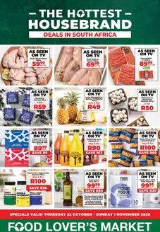 Food Lover's Market catalogue in Port Shepstone | House Brand - Western Cape - 22 October - 1 November 2026 | 2026-10-21T00:00:00.000Z - 2026-11-01T00:00:00.000Z