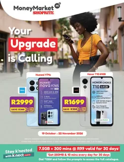 Shoprite catalogue in Port Shepstone | Shoprite Money Market Mobile Spring Savings 19 October - 22 November | 2026-10-18T00:00:00.000Z - 2026-11-22T00:00:00.000Z