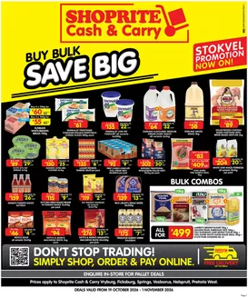 Shoprite catalogue in Burgersfort | Shoprite Cash Carry Stokvel Deals Gauteng 19 October - 1 November | 2026-10-18T00:00:00.000Z - 2026-11-01T00:00:00.000Z