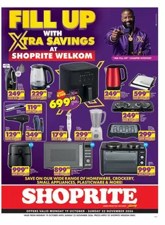 Shoprite catalogue | Shoprite Xtra Savings Favourites Welkom 19 October - 22 November | 2026-10-18T00:00:00.000Z - 2026-11-22T00:00:00.000Z