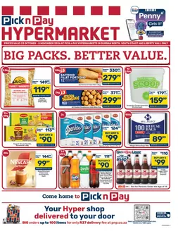 Pick n Pay Hypermarket catalogue in Pietermaritzburg | Hypermarket Bulk Specials | 2026-10-23T00:00:00.000Z - 2026-11-08T00:00:00.000Z