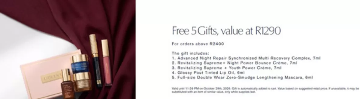 Estée Lauder catalogue in Randfontein | Estée Lauder Promo | 2026-10-21T00:00:00.000Z - 2026-10-29T00:00:00.000Z