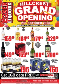 Boxer Liquors catalogue in Waterfall | Hillcrest Liquor Grand Opening | 2026-10-23T00:00:00.000Z - 2026-11-08T00:00:00.000Z