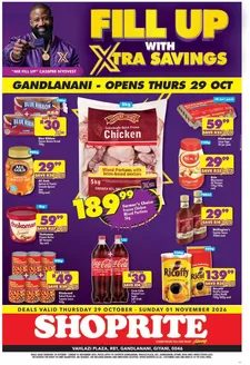 Shoprite catalogue | Shoprite Xtra Savings New Store Leratong Mall 29 October - 1 November | 2026-10-28T00:00:00.000Z - 2026-11-01T00:00:00.000Z