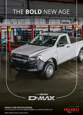 Isuzu catalogue in Klerksdorp | Single cab specs | 2024-10-11T00:00:00.000Z - 2025-10-11T00:00:00.000Z