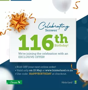 Hinterland catalogue in Boksburg |  Enjoy R116 OFF your next online order at Hinterland | 2025-05-15T00:00:00.000Z - 2025-10-31T00:00:00.000Z
