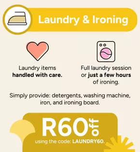 Sweep South catalogue in Boksburg |  Get R60 off with code LAUNDRY60  | 2025-06-04T00:00:00.000Z - 2025-10-31T00:00:00.000Z