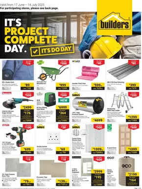 Builders catalogue in Cape Town | Builders Western Cape : It's Project Complete Day | 2025-06-18T00:00:00.000Z - 2025-07-14T00:00:00.000Z