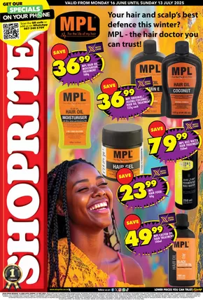 Shoprite catalogue | Shoprite MPL Hair and Beauty Deals  | 2025-06-20T00:00:00.000Z - 2025-07-13T00:00:00.000Z
