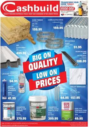 Cashbuild catalogue in Sandton | Discover attractive offers | 2025-06-23T00:00:00.000Z - 2025-07-20T00:00:00.000Z
