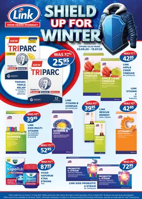 Link Pharmacy catalogue in Pretoria | Link Pharmacy weekly specials | 2025-06-23T00:00:00.000Z - 2025-07-13T00:00:00.000Z