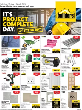 Builders catalogue in Roodepoort | Builders Inland : It's Project Complete Day | 2025-06-24T00:00:00.000Z - 2025-07-14T00:00:00.000Z
