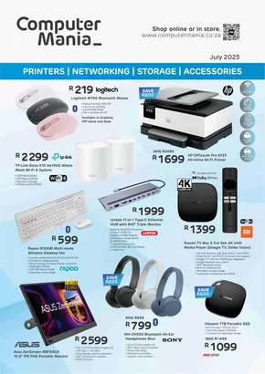 Computer Mania catalogue in Worcester | Computer Mania Printer, Networking, Storage & Accessories | 2025-07-04T00:00:00.000Z - 2025-07-31T00:00:00.000Z