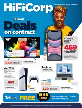 HiFi Corp catalogue in Klerksdorp | Wide range of offers | 2025-07-12T00:00:00.000Z - 2025-08-31T00:00:00.000Z