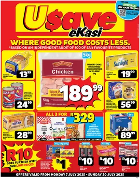 Usave catalogue in Roodepoort | Exclusive deals and bargains | 2025-07-07T00:00:00.000Z - 2025-07-20T00:00:00.000Z