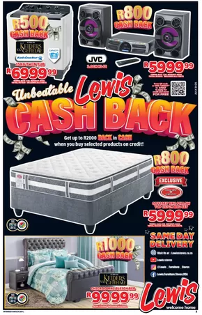 Lewis catalogue in Mitchell's Plain | Cash back | 2025-07-07T00:00:00.000Z - 2025-08-09T00:00:00.000Z