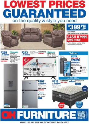 OK Furniture catalogue in Johannesburg | Latest deals OK Furniture | 2025-07-07T00:00:00.000Z - 2025-07-20T00:00:00.000Z