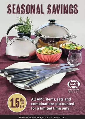 AMC Cookware catalogue in Kempton Park | Seasonal Savings | 2025-07-09T00:00:00.000Z - 2025-08-07T00:00:00.000Z
