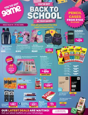 Game catalogue in Rustenburg | Top deals for all customers | 2025-07-10T00:00:00.000Z - 2025-07-29T00:00:00.000Z