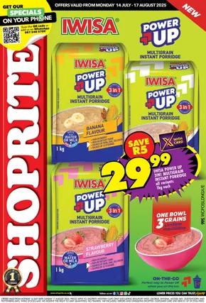 Shoprite catalogue in Mitchell's Plain | Top deals for all customers | 2025-07-15T00:00:00.000Z - 2025-08-17T00:00:00.000Z