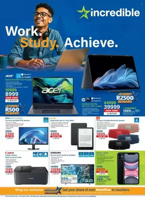 Incredible Connection catalogue in Klerksdorp | Work. Study. Achieve. | 2025-07-15T00:00:00.000Z - 2025-08-04T00:00:00.000Z