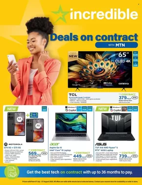 Incredible Connection catalogue in Klerksdorp | Deals On Contract With MTN | 2025-07-15T00:00:00.000Z - 2025-08-07T00:00:00.000Z